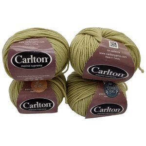 4 Pack Carlton Yarn 100% Extra Fine Merino Supreme Superwash Wool 50g Color #4